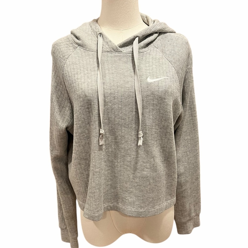 Nike Ribbed Hooded Sweatshirt | Classic Logo | Women's Medium